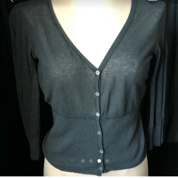 Gap 3/4 sleeve black cardigan - Picture 3 of 4